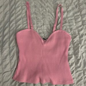 pink zara tank
